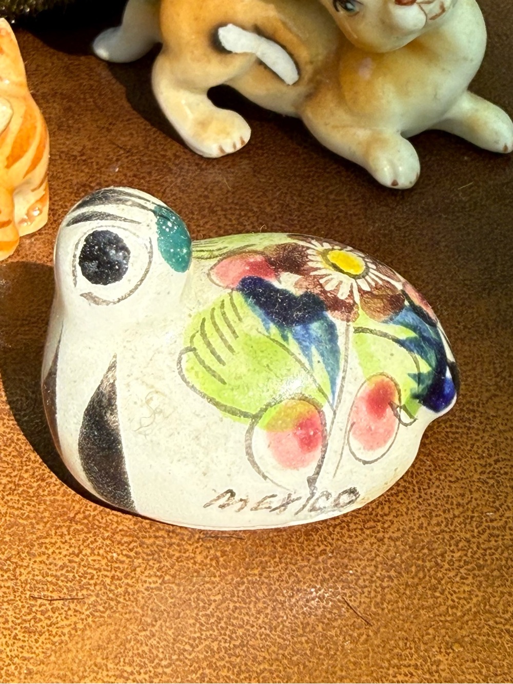 Hand-Painted Ceramic Small Animal Figurine Quartet from Mexico, Japan & ? - Picture 4 of 7